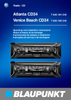 Blaupunkt Atlanta-CD-34 - Owners Manual